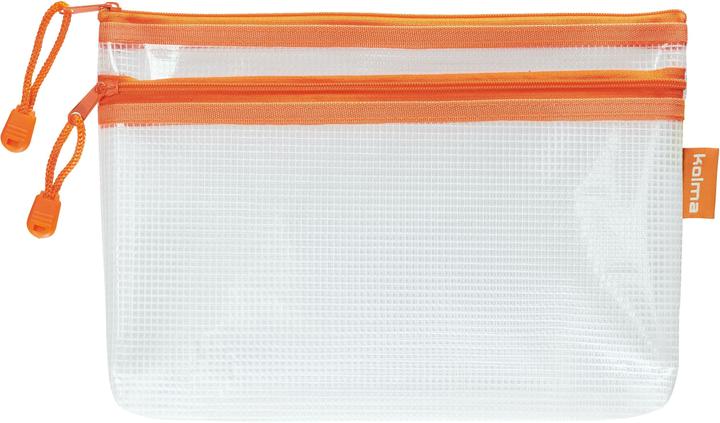 Actual product image Kolma Mesh Bag Double zip bag 25 x 16 cm orange (Document & Wallet, Manicure set)
