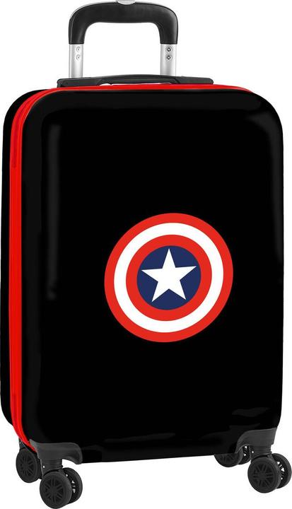 Captain America Koffer für die Kabine Capitán América Schwarz 34,5 x 55 x 20 cm (20 l)