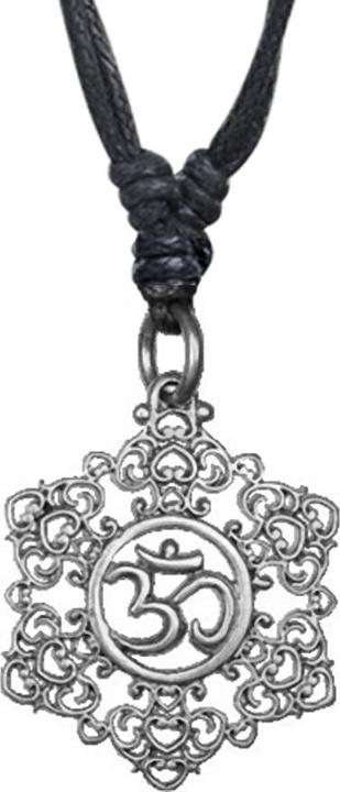 Image du produit Star Piercing Collier noir pendentif argent Om (Laiton)