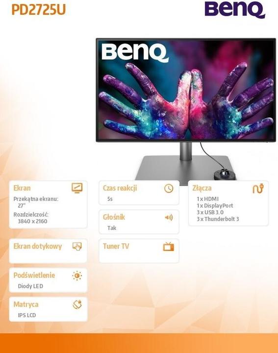 Produktbild BenQ PD2725U (3840 x 2160 Pixel, 27")