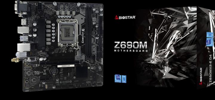 Immagine prodotto Biostar Z690MX2-E D4 (LGA 1700, Intel Z690H, mATX)