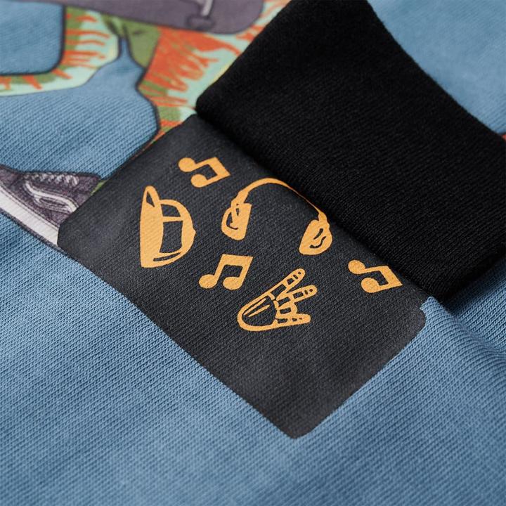Produktbild VidaXL Kinder-Langarmshirt Mittelblau 128,Material: 100 (128)