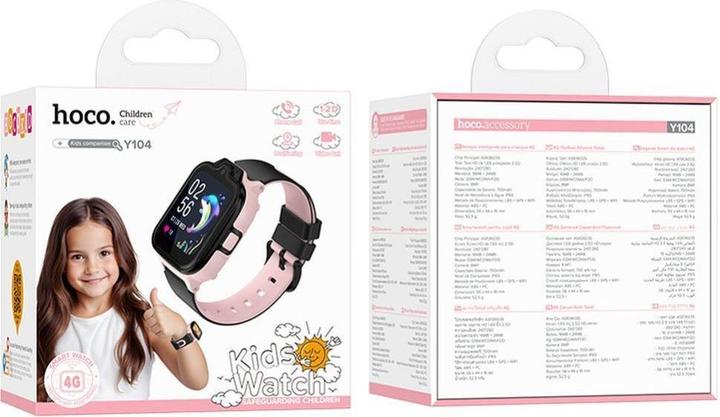 Image du produit Hoco Headphone with microphone smartwatch for kids with call function 4G Y104 pink (4G)