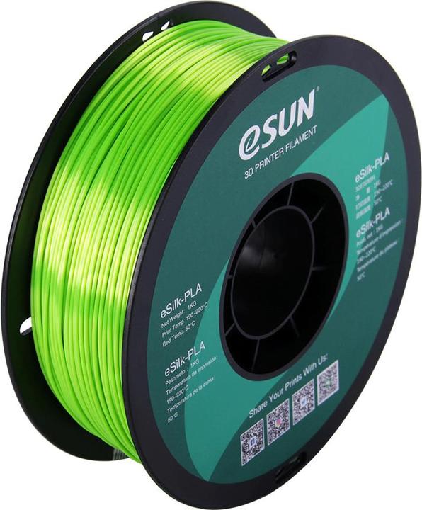 Immagine prodotto eSUN Filamento 3D eSilk-PLA 1,75mm Lime 1kg (PLA, 1.75 mm, 1000 g, Verde)