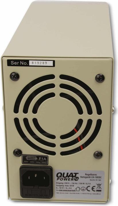Actual product image QuatPower Power supply unit LN-1803C 0...18V-, 0...3A, LCD