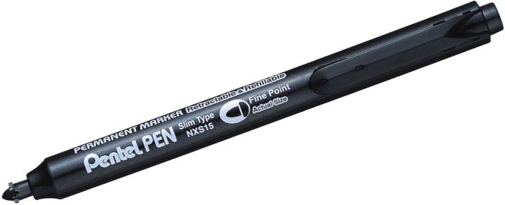 Actual product image Pentel Permanent marker NXS15 with pressure mechanism, black (Black, 1 mm, 1 x)