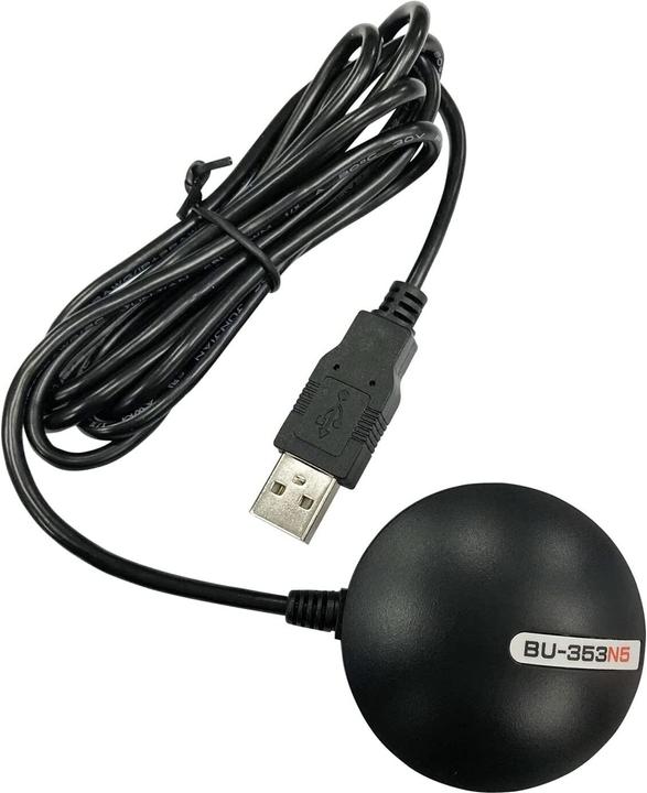 Actual product image Insmat BU-353N5 GPS receiver module USB 75 channels Black