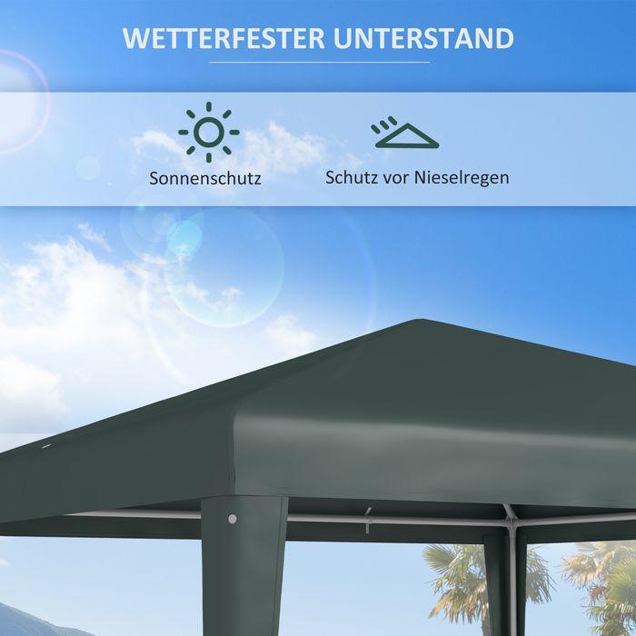 Immagine prodotto Swisshandel24 Padiglione 2,7x2,7 m tenda per feste padiglione da giardino tensostruttura da giardino in acciaio (270 cm, 270 cm)