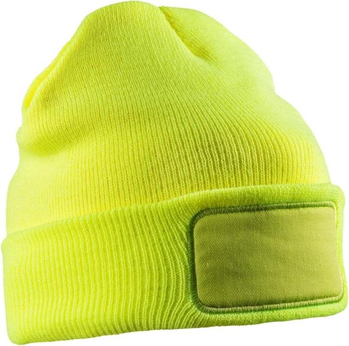 Actual product image Result Unisex Adult Thinsulate Printer Patch Beanie