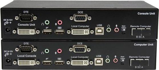 Immagine prodotto StarTech Prolunga KVM USB DVI con cavo seriale e audio su fibra ottica fino a 2 KM M/M - Estensore KVM...