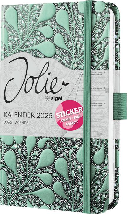 Image du produit Sigel Agenda de poche JOLIE motif (Allemand, Français, Anglais, Néerlandais)