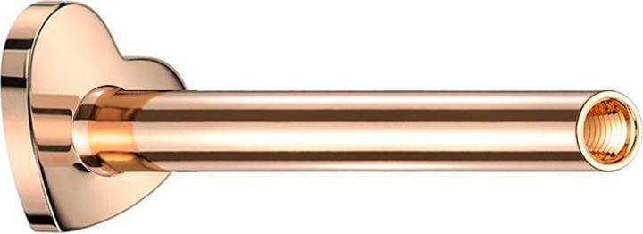 Produktbild Star Piercing Micro Labret-Stab Herz rosegold mit 0.8 mm Innengewinde (ohne Messing, Titan G23)