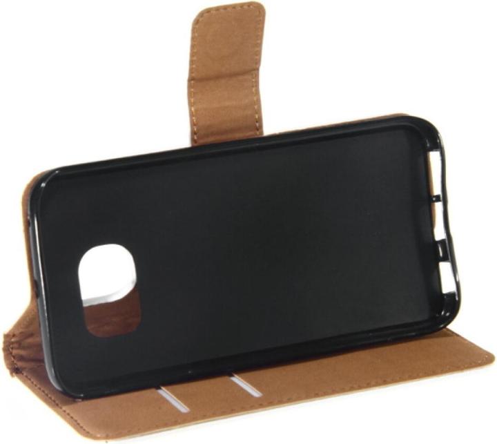 Image du produit OEM Étui portefeuille en cuir fin pour Galaxy S6 Edge - Blanc (Samsung Galaxy S6 Edge)