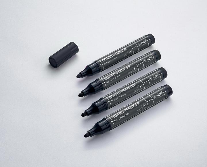 Produktbild Sigel Non-permanent Marker 4 Stück, Schwarz (Schwarz, 3 mm, 4 x)