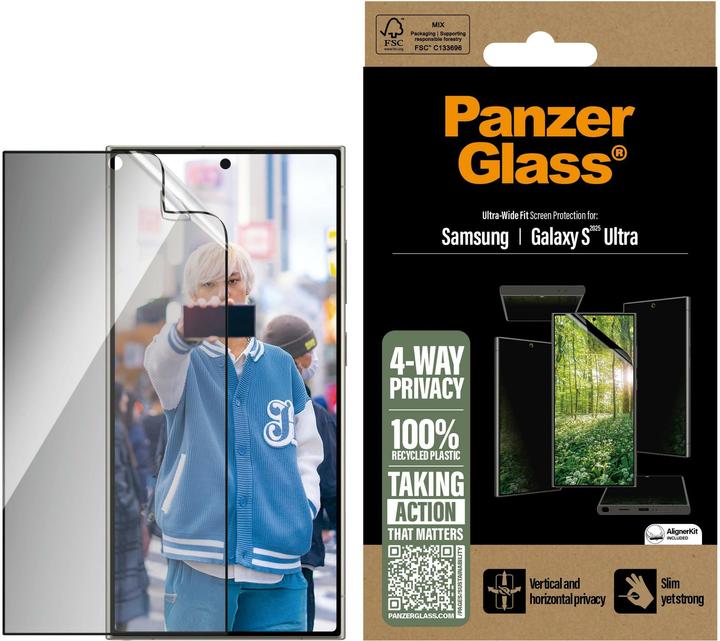Produktbild PanzerGlass Eco Matrix 4-way Ultra-wide Fit (1 Stück, Samsung Galaxy S25 Ultra)