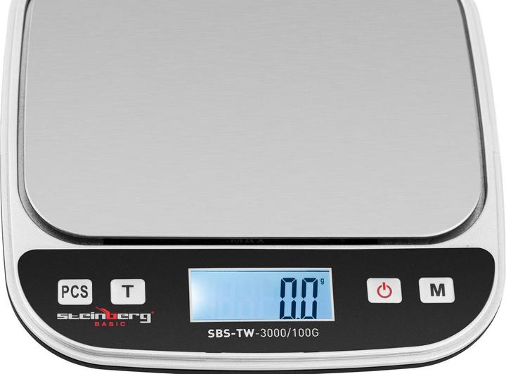 Produktbild Steinberg Tischwaage 3 Kg 0 1 G Digitalwaage Zählwaage Küchenwaage Briefwaage