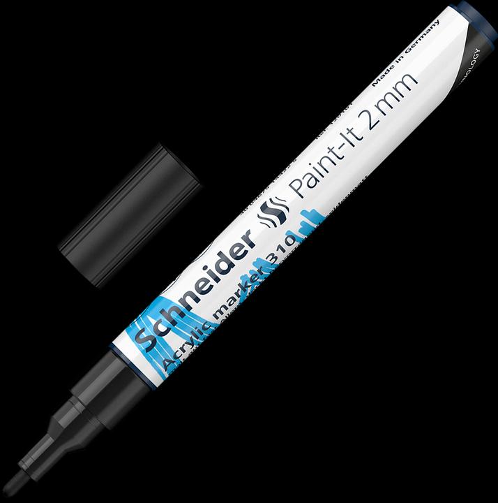 Produktbild Schneider Acrylmarker Paint-It 310 2mm schwarz (Schwarz, 2 mm, 1 x)