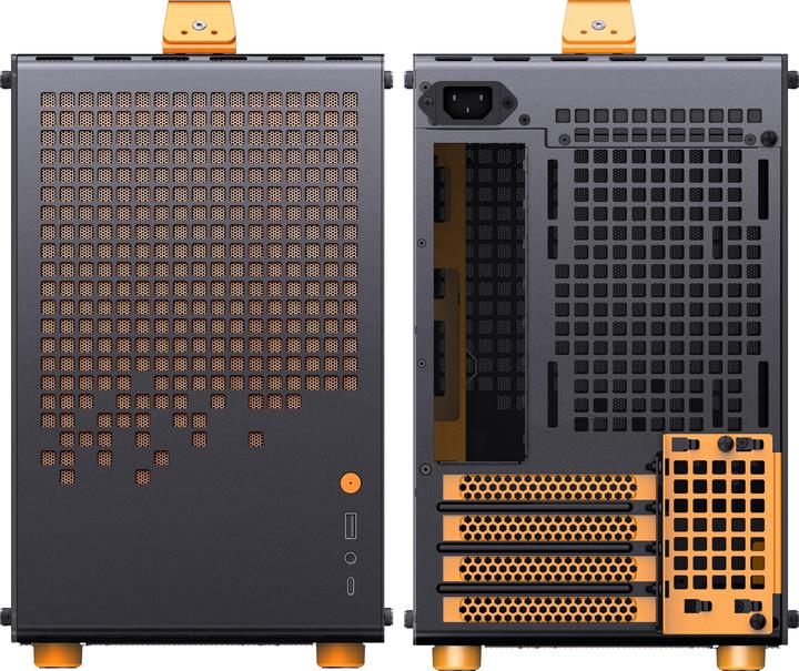 Produktbild Jonsplus MATX Handle Case Z20 - Black-Orange (Mini-ITX, mATX)