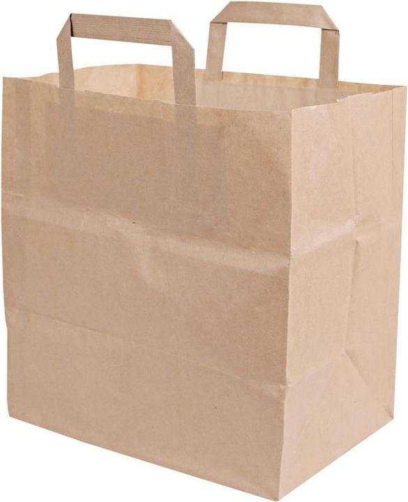 Actual product image Naturestar Paper carrier bags organic 180x80x220mm brown kraft paper PU=250 pieces (250 Piece)