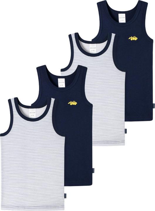 Image du produit Schiesser Lot de 4 maillots de corps Kids Boys à fines côtes en coton organique (116)