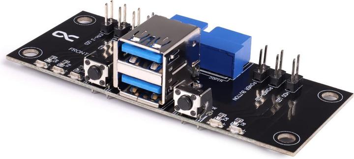 Produktbild Alphacool ES Front I/O-Panel mit USB 3.0 und Kabelsatz f??r Servergeh??use