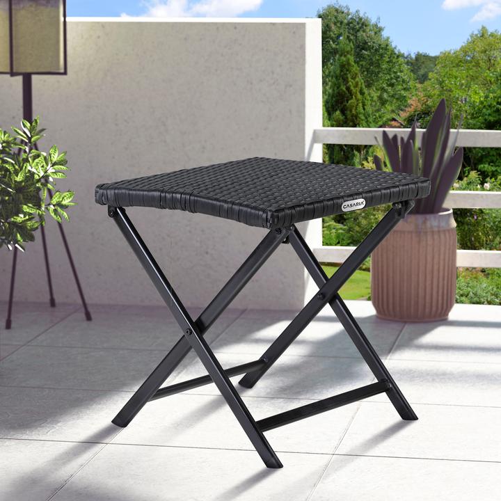 Actual product image Casaria Poly Rattan Foldable Stool