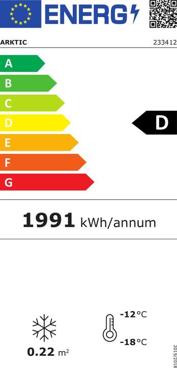 Label énergétique Hendi Congélateur 90 L (Bureau, 90 l)