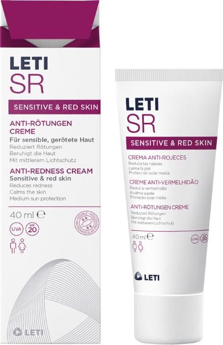 Actual product image Leti LETISR Anti-Redness Cream for Sensitive Skin, 40 ml Cream (40 ml, Day cream, SPF 20)