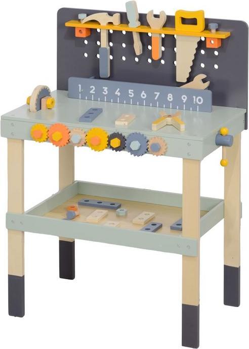 Immagine prodotto Swisshandel24 Kinder Werkbank mit Werkzeug und Zubehör, Werkzeugbank für Kinder 3-6 Jahre