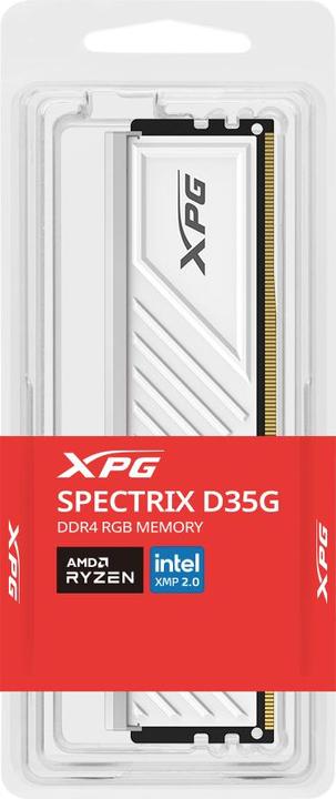 Produktbild Adata DDR4 8GB 3200-16 XPG D35 RGB wh Single Tray white (1 x 8GB, 3200 MHz, DDR4-RAM, DIMM)