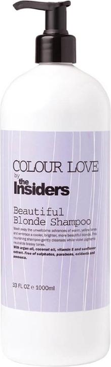 Immagine prodotto The Insiders Beautiful Blonde Shampoo - 1000 ml - shampoo all'argento - Per tutti i tipi di capelli (1000 ml, Shampoo antigiallo)