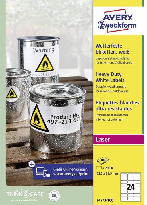 Produktbild Avery Wetterfeste Folien-Etiketten