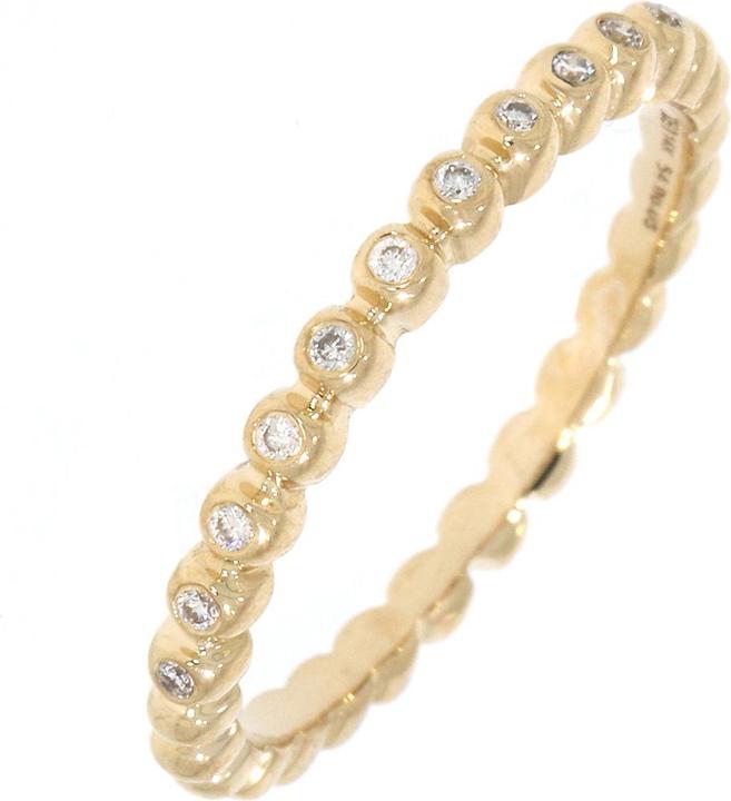 Xen Ring im Kugeldesign mit 11 Diamanten 0,06 ct. 585 Gelbgold (56, 585/14 K Gold)