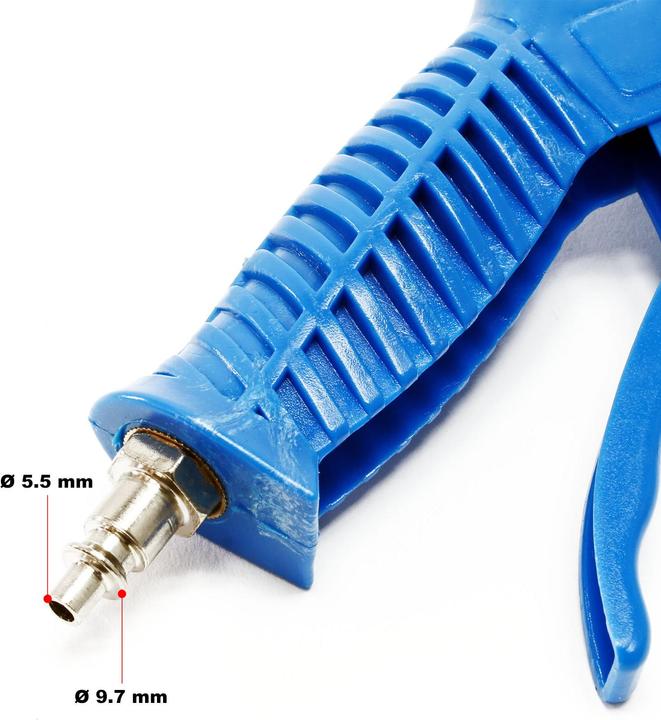 Actual product image Wiltec Air duster blow gun dust cleaning with 5 m recoil hose