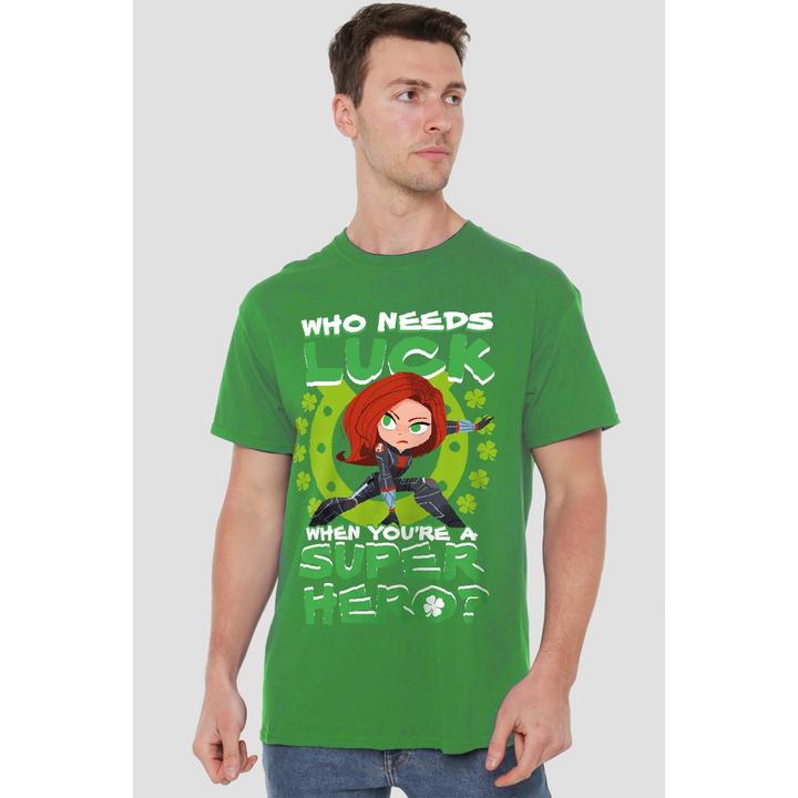 Immagine prodotto St Patrick's Day Lucky Maglietta Giorno di San Patrizio Supereroe Uomo (XL)