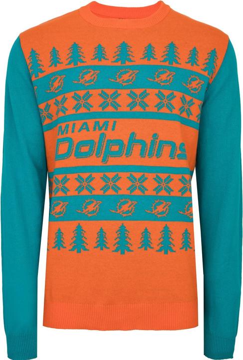 Produktbild Foco NFL Ugly Sweater XMAS Strick Pullover Miami Dolphins - L (L)