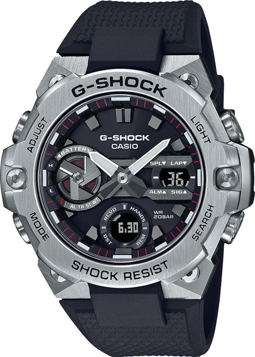 Actual product image G-Shock G-Steel (Power reserve display, Watch with gemstone, Pedometer, Rotating bezel left, 47 mm)
