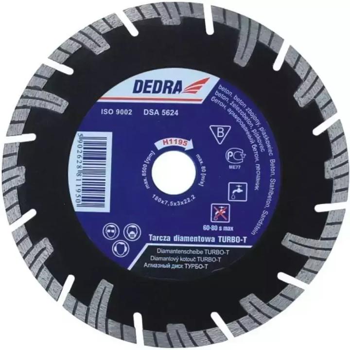 Actual product image Dedra Diamond saw blade Turbo-T 250 mm 25.4 mm H1198E