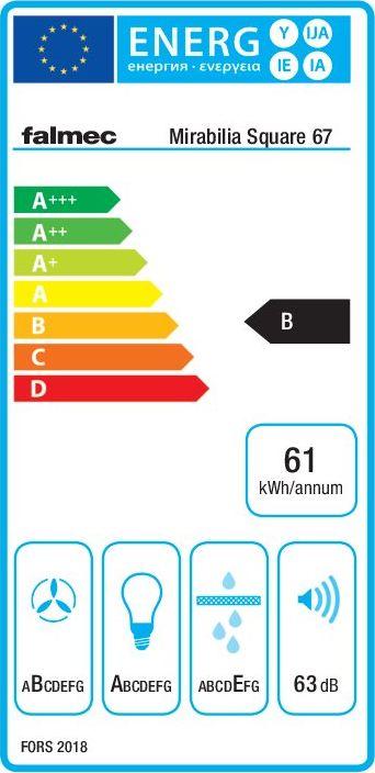 Energy Label Falmec MIRABILIA S 67 (Island canopy)