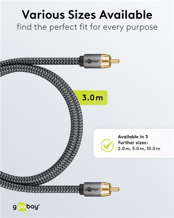 Produktbild Goobay Mono-Cinchkabel (3 m, Cinch)