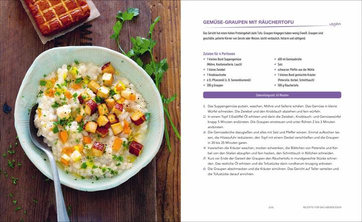 Produktbild Das Protein-Kochbuch: Gesund, fit und schlank durch pflanzliche Proteine - Die perfekte Alternative (Deutsch, Rose Marie Donhauser, 2019)