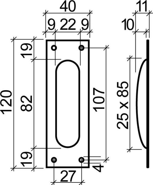 Actual product image Nickal Sliding door shell handles