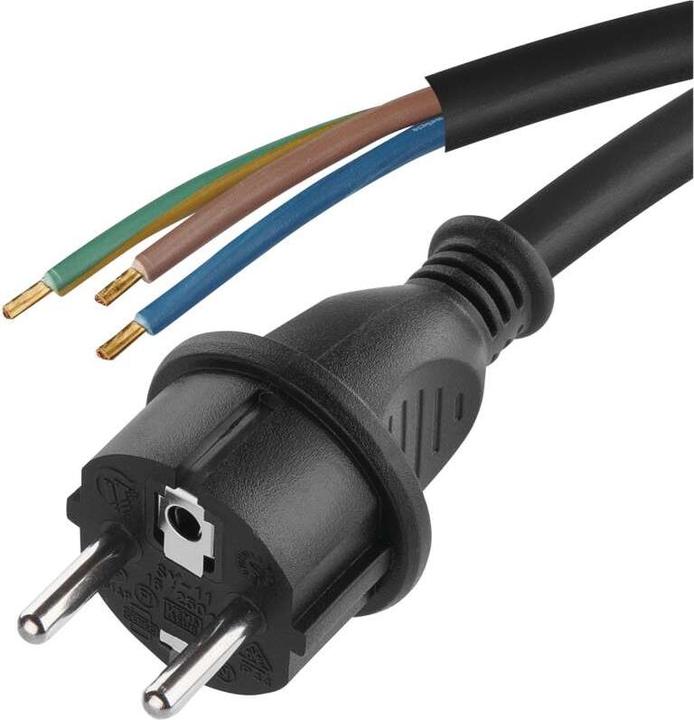 Image du produit Emos Câble d'alimentation en caoutchouc 3x 1,5mm2, 3m, noir (3 m)