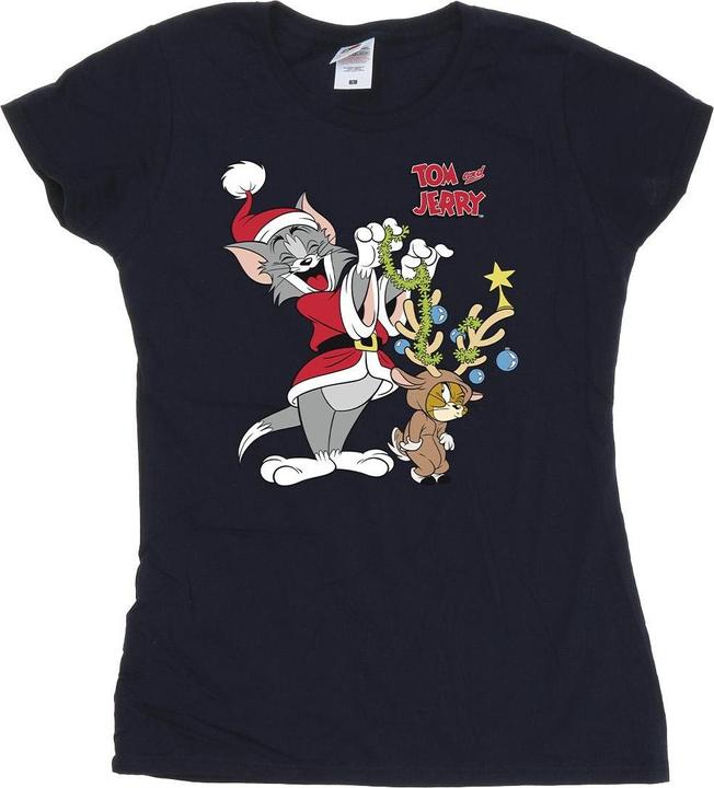 Immagine prodotto Tom & Jerry Christmas Reindeer Maglietta Donna (XXL)