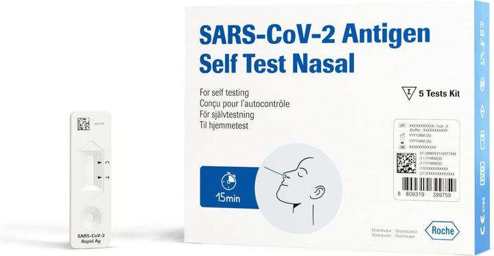 Image du produit Roche Antigène CoV-2 du SRAS Patient nasal (5 x)