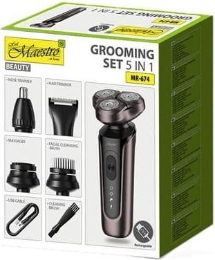 Immagine prodotto Maestro Zestaw do golenia 5w1 USB MR-674