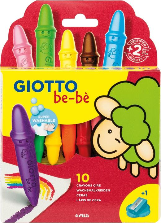 Produktbild Giotto Wachsmalstifte be-bé Nicht brechbar (Mehrfarbig, 10 x)