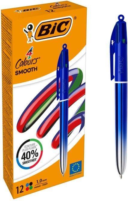 Immagine prodotto Bic Penna a sfera a quattro colori 4 Colours Smooth (Blu gradiente, 1 x)