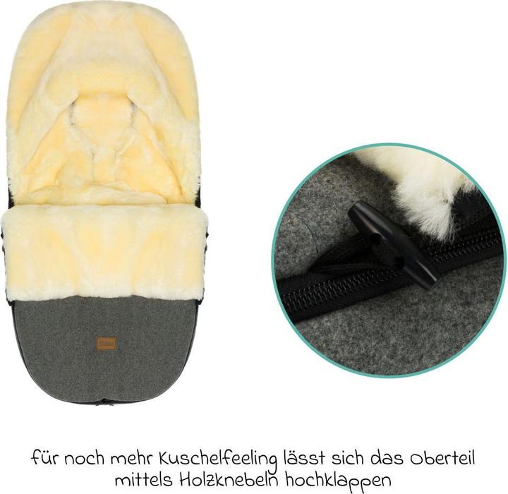 Immagine prodotto Fillikid Fusssäcke für Kinderwagen & Buggys Lammwoll-Fusssack Makalu Wool für Buggy, Sport-