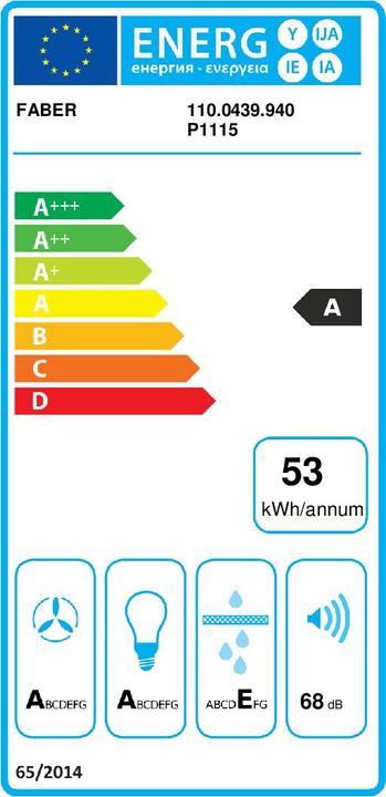 Energie-Label Faber IN-NOVA PREMIUM X A60 (Flachschirmhaube)